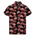 Japanese Cluster Amaryllis Pattern Print Men's Short Sleeve Shirt