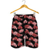 Japanese Cluster Amaryllis Pattern Print Men's Shorts