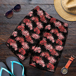 Japanese Cluster Amaryllis Pattern Print Men's Shorts