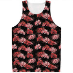 Japanese Cluster Amaryllis Pattern Print Men's Tank Top