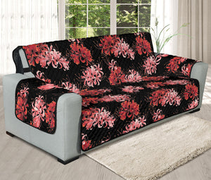 Japanese Cluster Amaryllis Pattern Print Oversized Sofa Protector