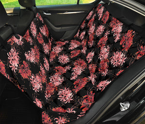 Japanese Cluster Amaryllis Pattern Print Pet Car Back Seat Cover