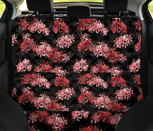 Japanese Cluster Amaryllis Pattern Print Pet Car Back Seat Cover