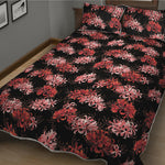 Japanese Cluster Amaryllis Pattern Print Quilt Bed Set