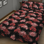 Japanese Cluster Amaryllis Pattern Print Quilt Bed Set