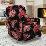 Japanese Cluster Amaryllis Pattern Print Recliner Slipcover