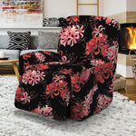 Japanese Cluster Amaryllis Pattern Print Recliner Slipcover