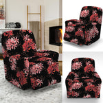 Japanese Cluster Amaryllis Pattern Print Recliner Slipcover