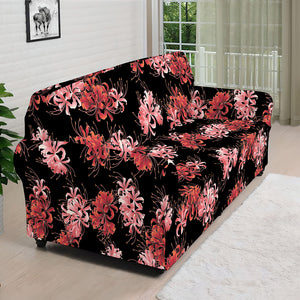 Japanese Cluster Amaryllis Pattern Print Sofa Cover