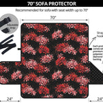 Japanese Cluster Amaryllis Pattern Print Sofa Protector