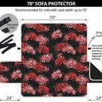 Japanese Cluster Amaryllis Pattern Print Sofa Protector