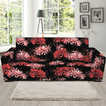 Japanese Cluster Amaryllis Pattern Print Sofa Slipcover