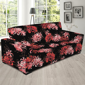 Japanese Cluster Amaryllis Pattern Print Sofa Slipcover