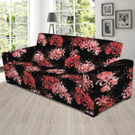 Japanese Cluster Amaryllis Pattern Print Sofa Slipcover