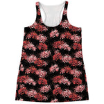 Japanese Cluster Amaryllis Pattern Print Women's Racerback Tank Top
