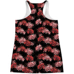Japanese Cluster Amaryllis Pattern Print Women's Racerback Tank Top
