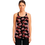 Japanese Cluster Amaryllis Pattern Print Women's Racerback Tank Top