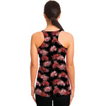 Japanese Cluster Amaryllis Pattern Print Women's Racerback Tank Top