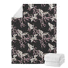 Japanese Crane Bird Pattern Print Blanket