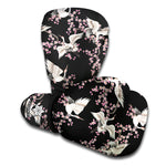 Japanese Crane Bird Pattern Print Boxing Gloves