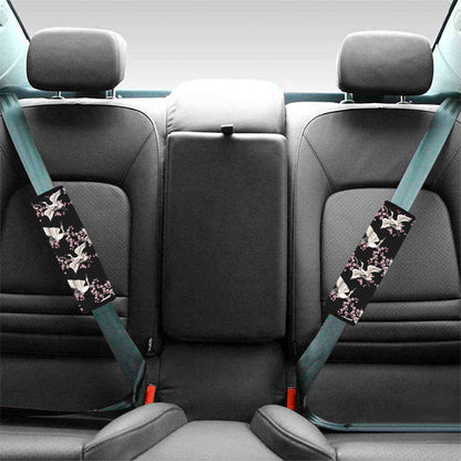 Japanese Crane Bird Pattern Print Car Seat Belt Covers