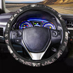 Japanese Crane Bird Pattern Print Car Steering Wheel Cover