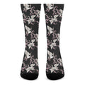 Japanese Crane Bird Pattern Print Crew Socks