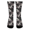 Japanese Crane Bird Pattern Print Crew Socks