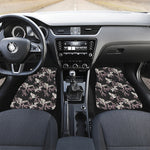 Japanese Crane Bird Pattern Print Front and Back Car Floor Mats