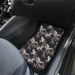 Japanese Crane Bird Pattern Print Front and Back Car Floor Mats