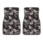 Japanese Crane Bird Pattern Print Front Car Floor Mats