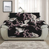 Japanese Crane Bird Pattern Print Half Sofa Protector