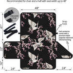 Japanese Crane Bird Pattern Print Half Sofa Protector