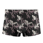 Japanese Crane Bird Pattern Print Men's Boxer Briefs