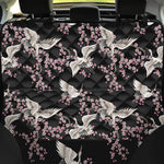 Japanese Crane Bird Pattern Print Pet Car Back Seat Cover