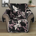 Japanese Crane Bird Pattern Print Recliner Protector