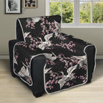 Japanese Crane Bird Pattern Print Recliner Protector