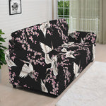 Japanese Crane Bird Pattern Print Sofa Cover