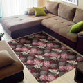 Japanese Cranes And Chrysanthemums Print Floor Mat