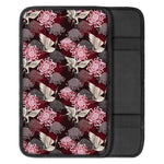 Japanese Cranes And Chrysanthemums Print Car Center Console Cover