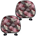 Japanese Cranes And Chrysanthemums Print Car Headrest Covers