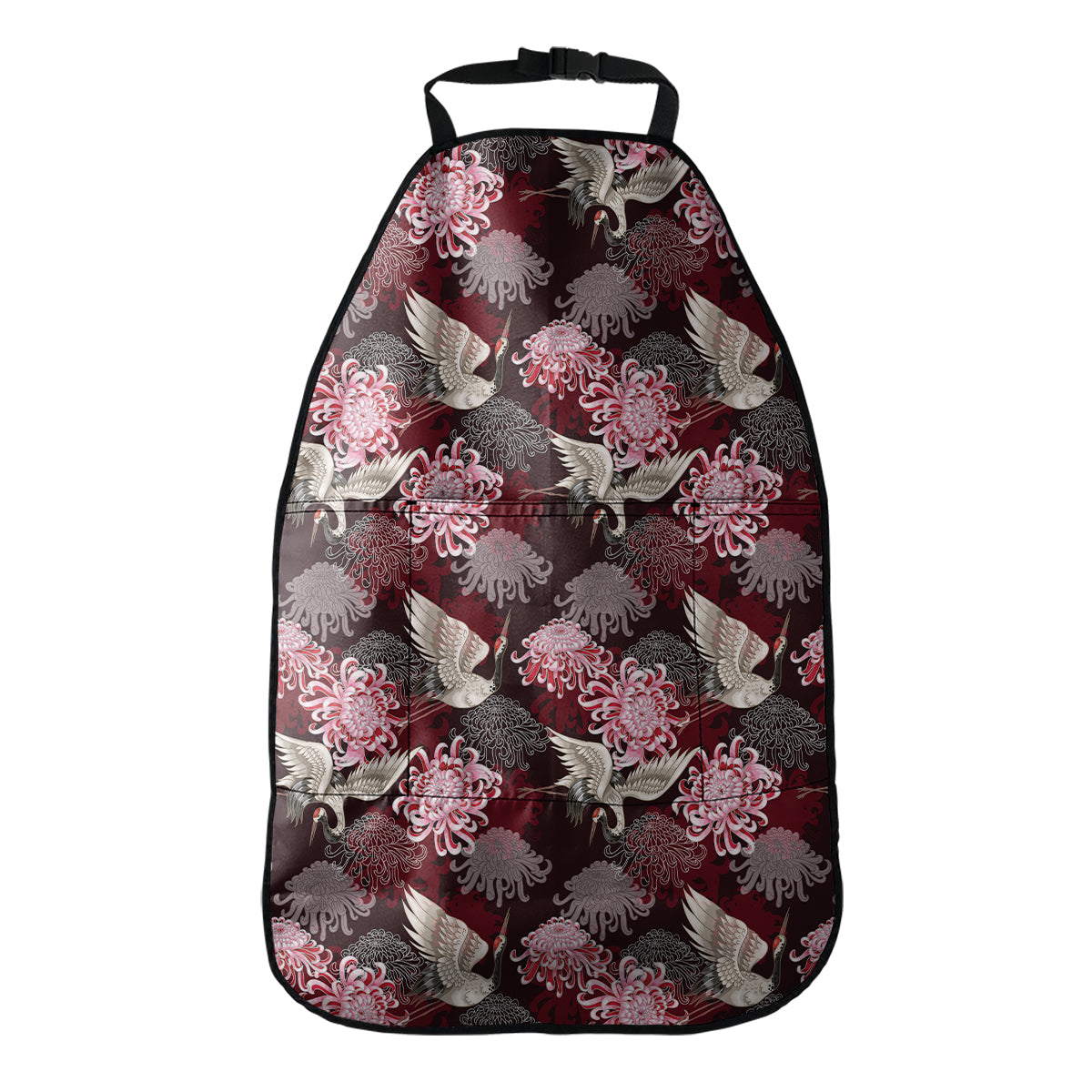 Japanese Cranes And Chrysanthemums Print Car Seat Organizers