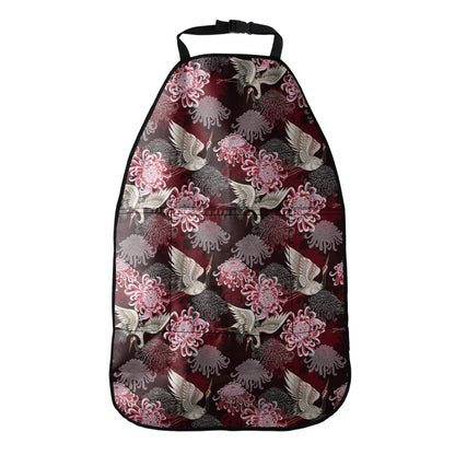 Japanese Cranes And Chrysanthemums Print Car Seat Organizers