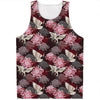 Japanese Cranes And Chrysanthemums Print Men's Tank Top