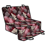 Japanese Cranes And Chrysanthemums Print Pet Car Back Seat Cover