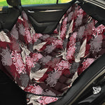 Japanese Cranes And Chrysanthemums Print Pet Car Back Seat Cover