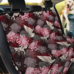 Japanese Cranes And Chrysanthemums Print Pet Car Back Seat Cover