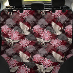 Japanese Cranes And Chrysanthemums Print Pet Car Back Seat Cover