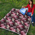 Japanese Cranes And Chrysanthemums Print Quilt