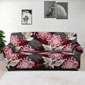 Japanese Cranes And Chrysanthemums Print Sofa Cover